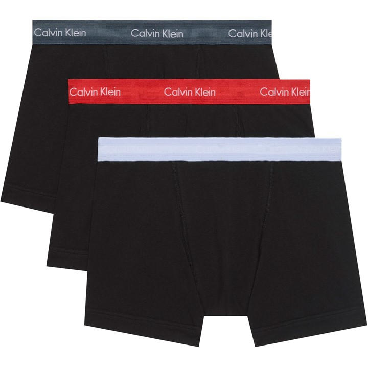 Calvin Klein Men's Black 3-Pack Cotton Stretch Boxer Shorts in Size M, Sports Direct