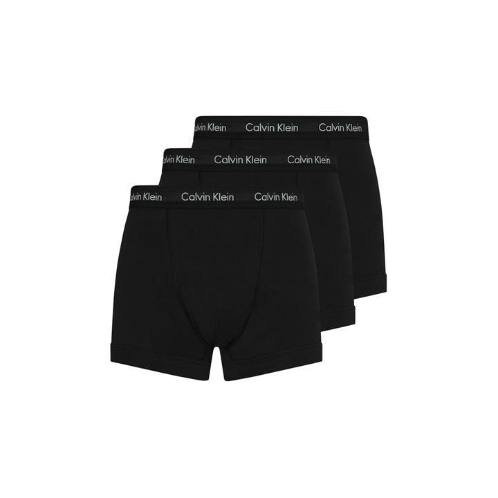 Calvin Klein Cotton Stretch 3 Pack Trunk, All Black(Size: M) - Image 5