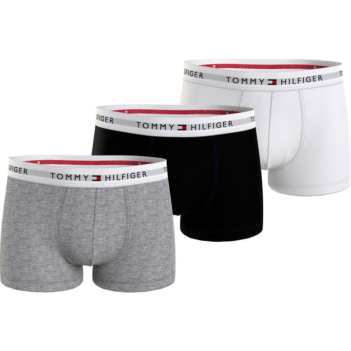 Tommy Hilfiger Men's Black 3-Pack Logo Waistband Trunks in Size 2XL, Sports Direct