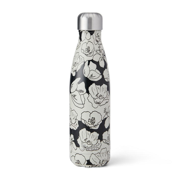 B&Q -  S'well Charcoal Bloom Water BottleBlack And White Thermal Travel Bottle Stainless SteelBpa-Free Proof Lid500Ml - Image 3