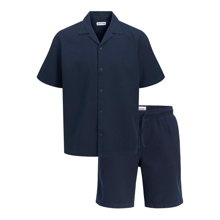 Jack And Jones Men' Black Waffle Clothing Set in Size S, Sports Direct
