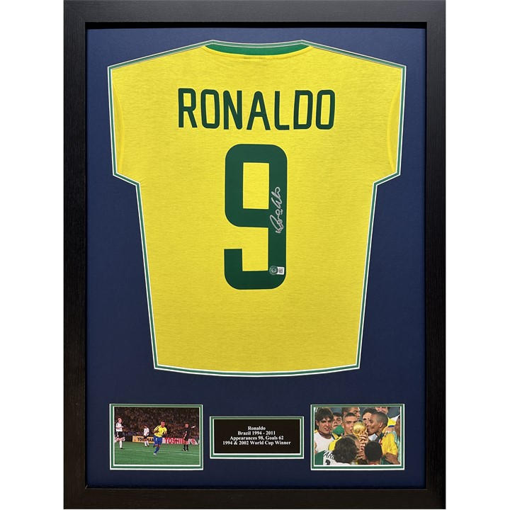 Brazil    Ronaldo Signed  Shirt (Nazario), Football by AllStarSignings Ltd, Sports Direct