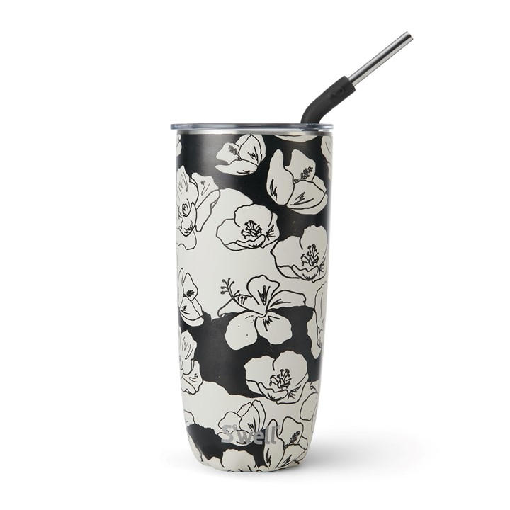 Swell  Charcoal Bloom Tumbler 700Ml - White/Black - Image 5