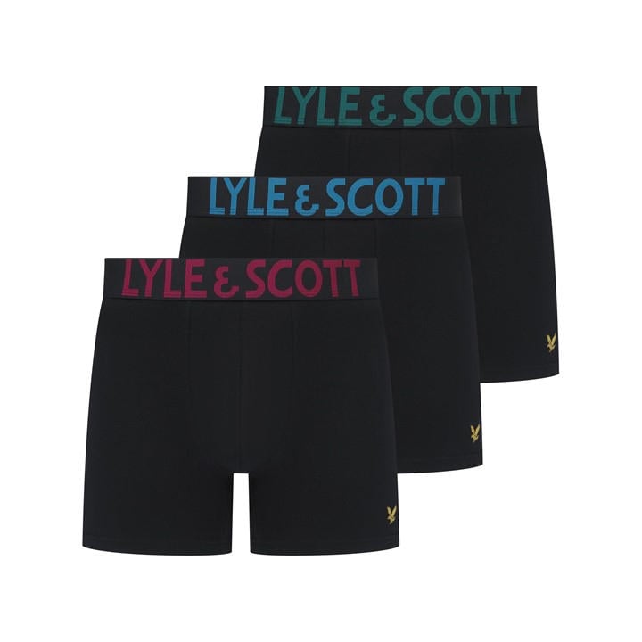 Lyle And Scott Men's Black Lyle Daniel 3Pk in Size M, Sports Direct