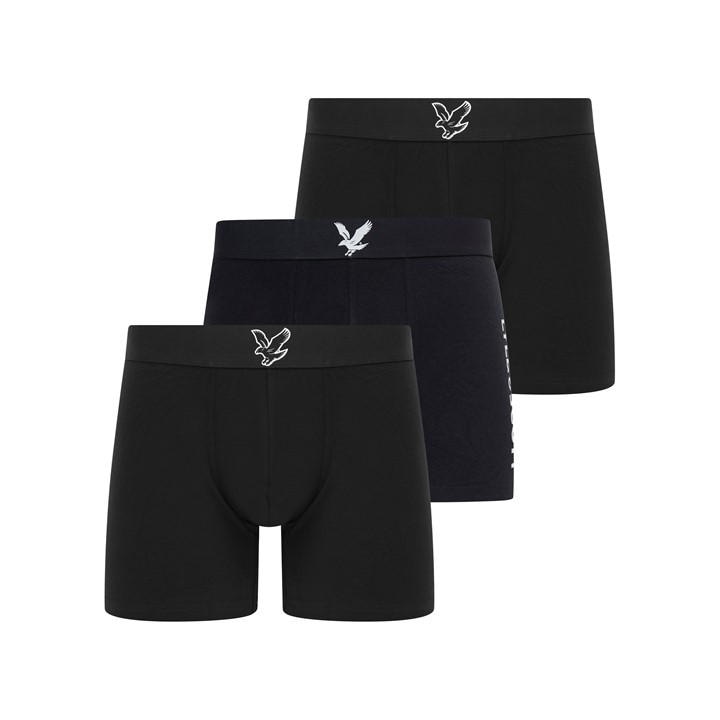 Lyle And Scott Men's Black Lyle Jonathan 3Pk in Size L, Sports Direct