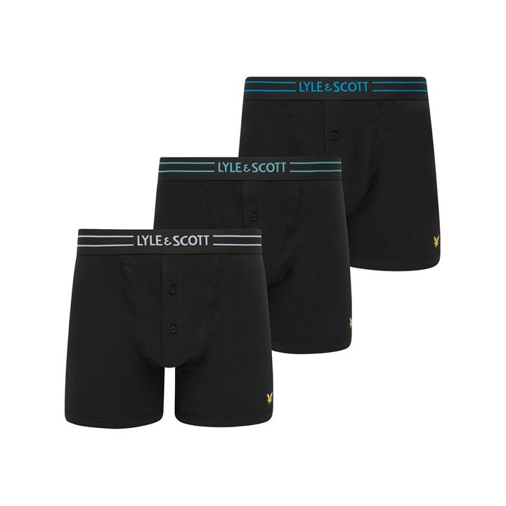Lyle And Scott Men' Black Lyle Lewis 3Pk in Size S, Sports Direct