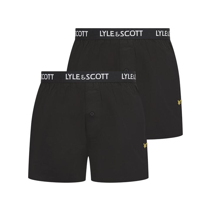 Lyle & Scott Men's Black Lyle Scott Pack Of 2 Boxer Shorts - Image 3