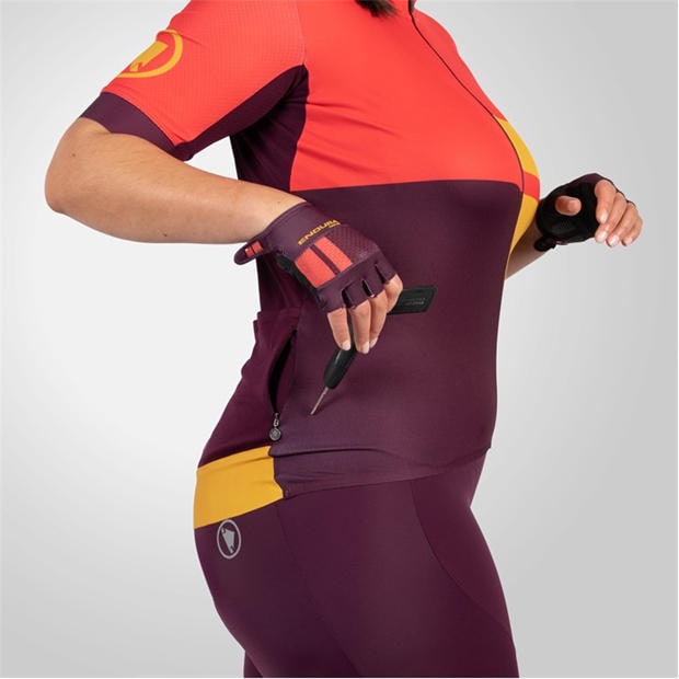Pomegranate - Endura - FS260 Print Short Sleeve Jersey Ladies
