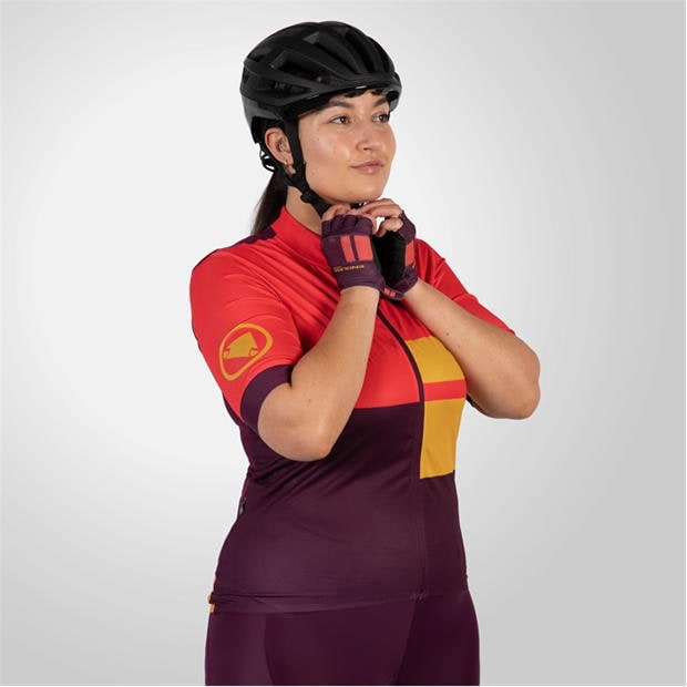 Pomegranate - Endura - FS260 Print Short Sleeve Jersey Ladies