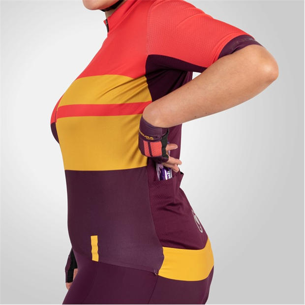 Pomegranate - Endura - FS260 Print Short Sleeve Jersey Ladies