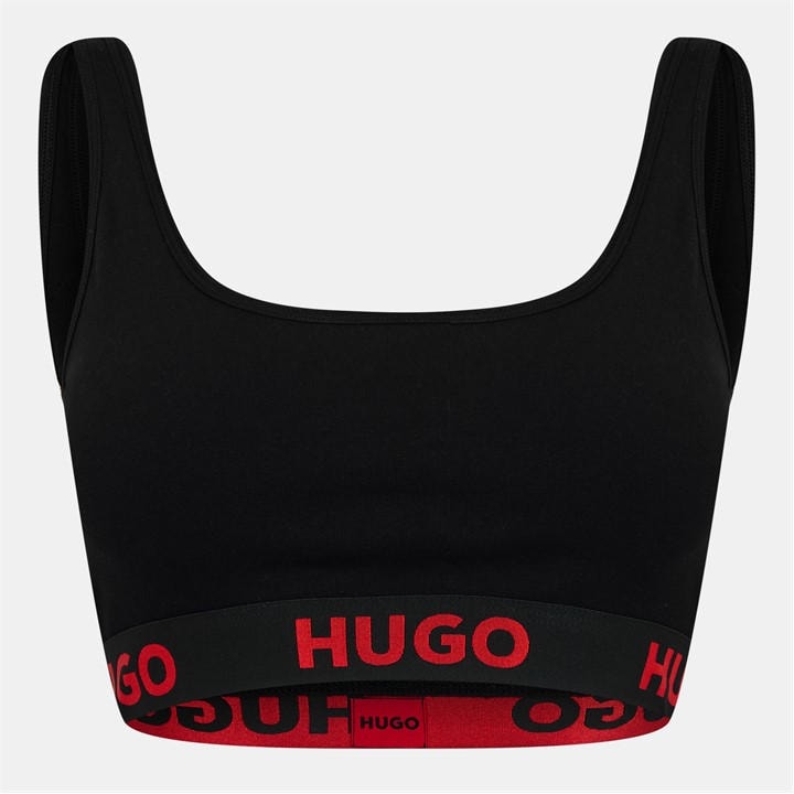 Hugo Women's Black Sporty Logo Bralette in Size 14, Sports Direct