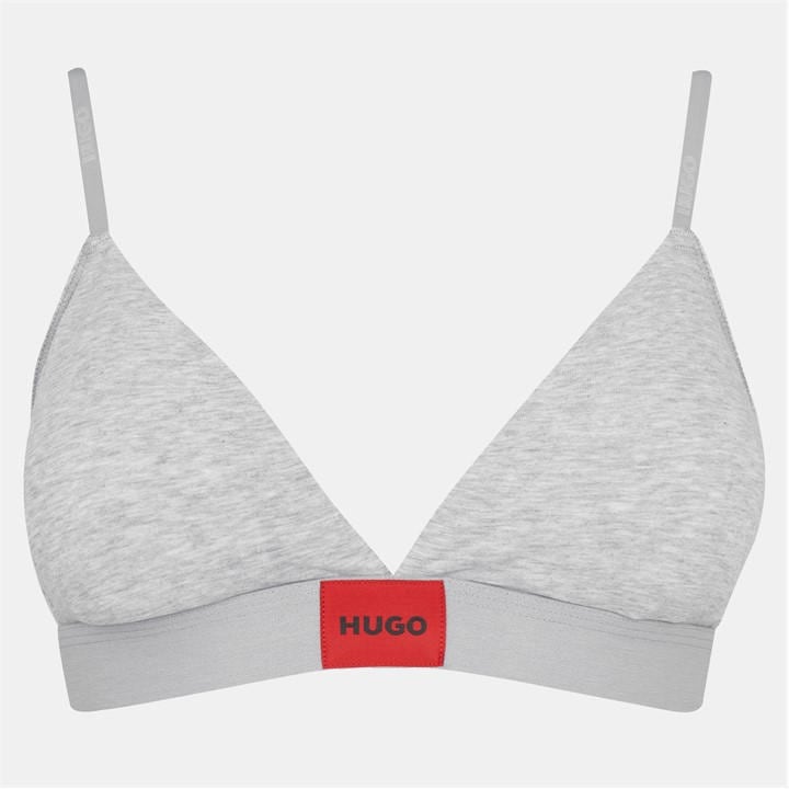 Hugo Women's Grey Boss Triangle Bra in Size 10, Sports Direct