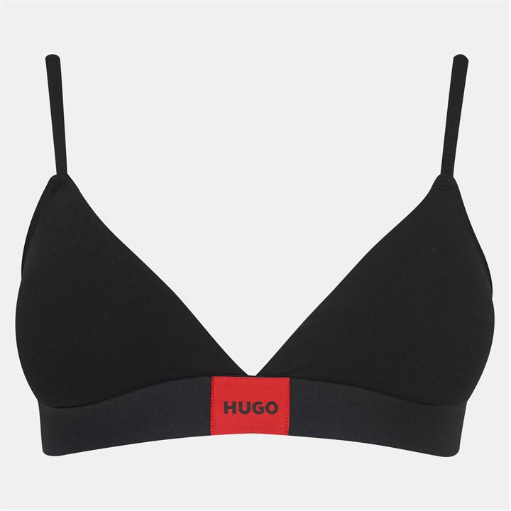 Hugo Women's Black Boss Triangle Bra in Size 8, Sports Direct