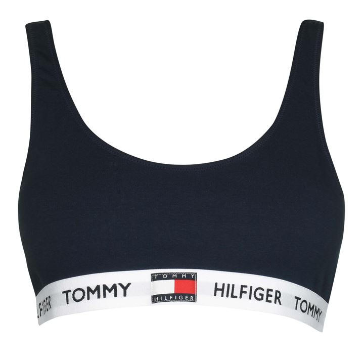 Tommy Hilfiger Women's Blue 85 Unpadded Bralette in Size 12, Sports Direct