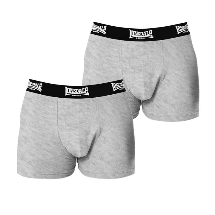Lonsdale Men's Grey Trunk Shorts 2 Pack in Size 3XL, Sports Direct