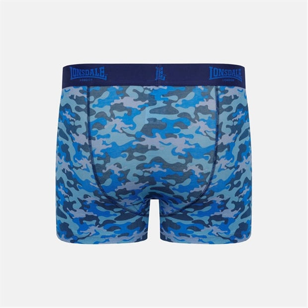 Blue / Camo - Lonsdale - Lonsdale Trunk Shorts 2 Pack Mens