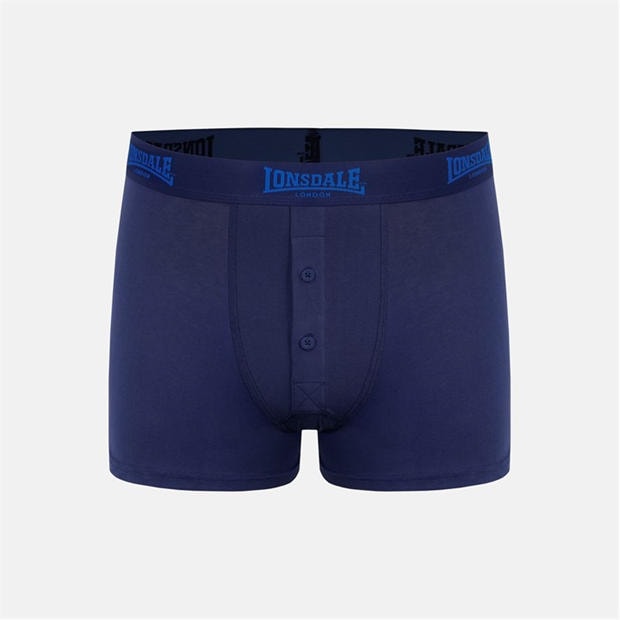 Blue / Camo - Lonsdale - 2 Pack Boxer Shorts Mens