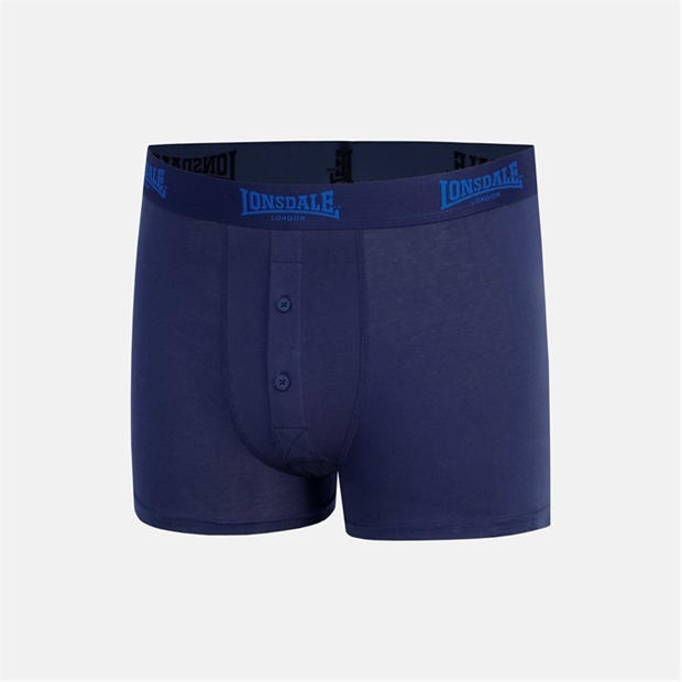 Blue / Camo - Lonsdale - 2 Pack Boxer Shorts Mens