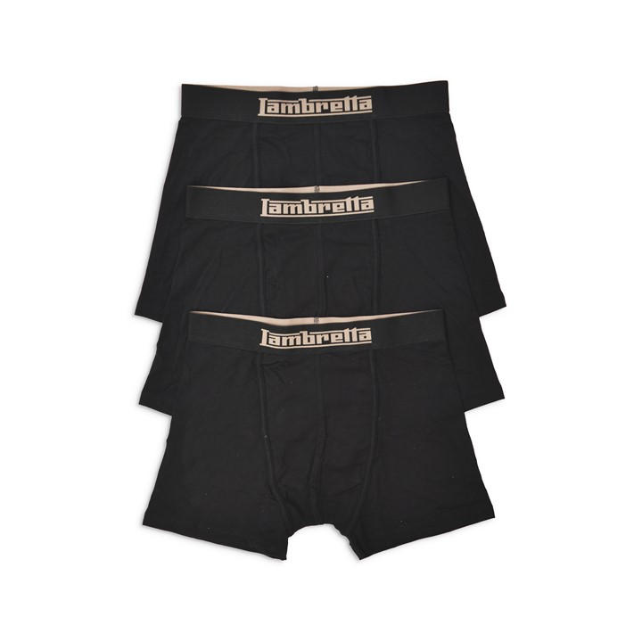 Lambretta Men's Black 3 Pack Boxers in Size 2XL, Sports Direct