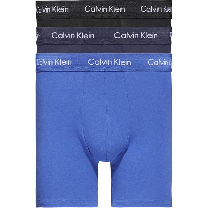 Calvin Klein Men's Blue Calvinklein 3 Pack Boxer Briefs in Size L, Sports Direct