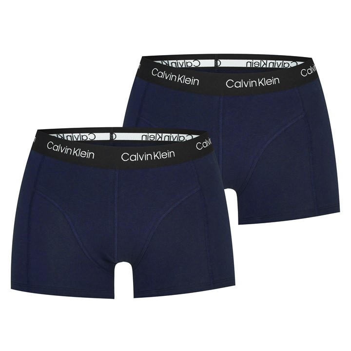 Calvin Klein Men' Blue 365 2 Pack Trunks in Size S, Sports Direct