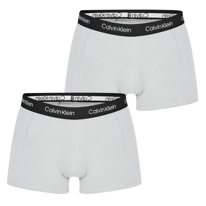 Calvin Klein Men's Grey 365 2 Pack Trunks in Size L, Sports Direct
