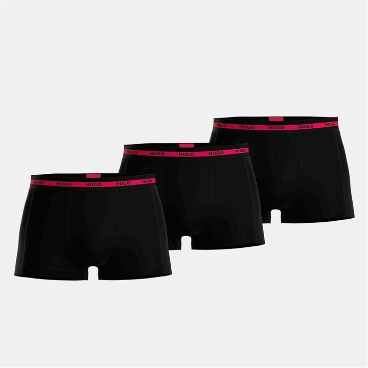Hugo Men' Black Original 3 Pack Boxers in Size S, Sports Direct