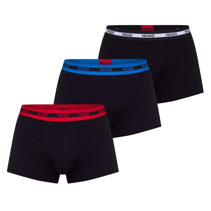 Hugo Men' Black Original 3 Pack Boxers in Size S, Sports Direct