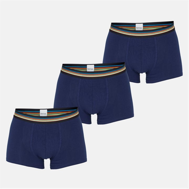 Paul Smith Men' Blue 3-Pack Signature Stripe Waistband Boxer Briefs in Size S, Sports Direct