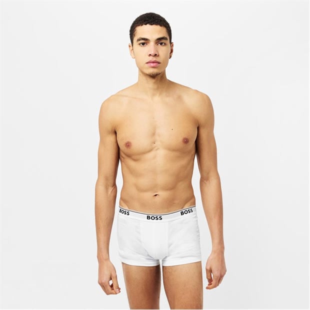 White 100 - Boss - Mens BOSS Bodywear 3-Pack Boxer Shorts with Logo Detail