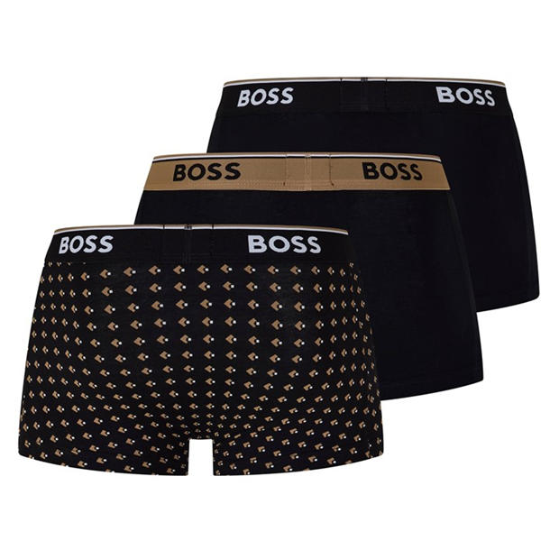 Medium Beige - Boss - Mens BOSS Bodywear 3-Pack Boxer Shorts with Logo Detail