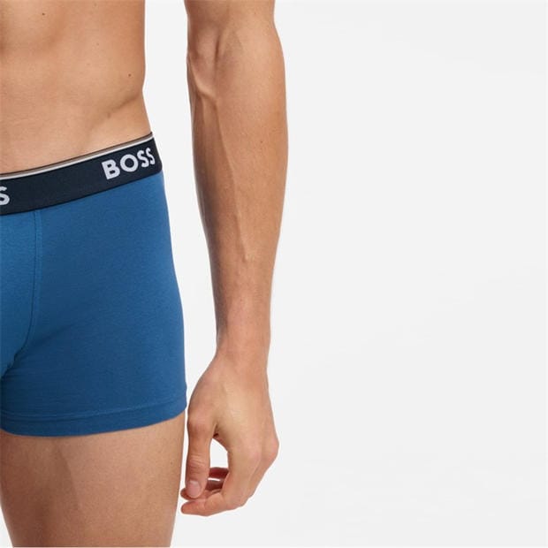 Open Blue - Boss - Mens BOSS Bodywear 3-Pack Boxer Shorts with Logo Detail