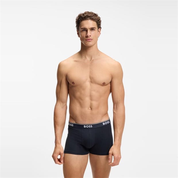 Open Blue - Boss - Mens BOSS Bodywear 3-Pack Boxer Shorts with Logo Detail