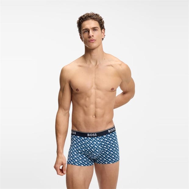 Open Blue - Boss - Mens BOSS Bodywear 3-Pack Boxer Shorts with Logo Detail