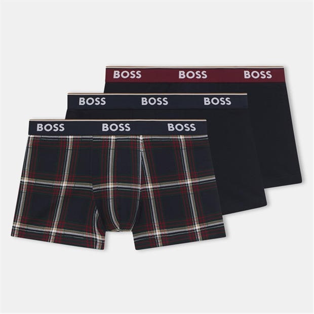 Blk/Blk/Blk 964 - Boss - Mens BOSS Bodywear 3-Pack Boxer Shorts with Logo Detail