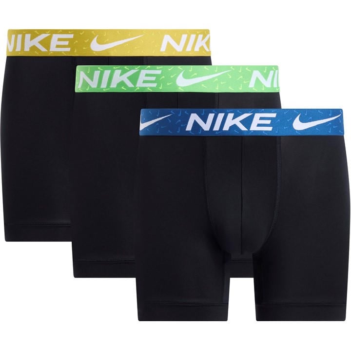 Nike Men's Black 3 Pack Dri-Fit Boxer Shorts in Size M, Sports Direct