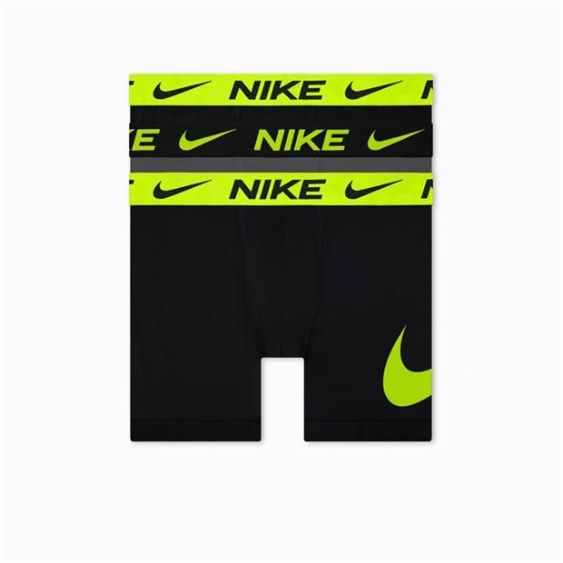 Blk/Gry/Volt - Nike - 3 Pack Dri-FIT Boxer Shorts Mens