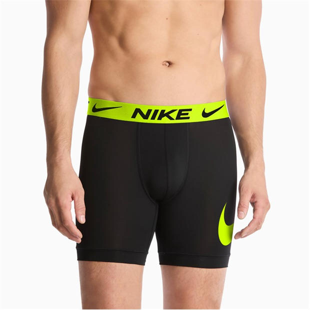 Blk/Gry/Volt - Nike - 3 Pack Dri-FIT Boxer Shorts Mens