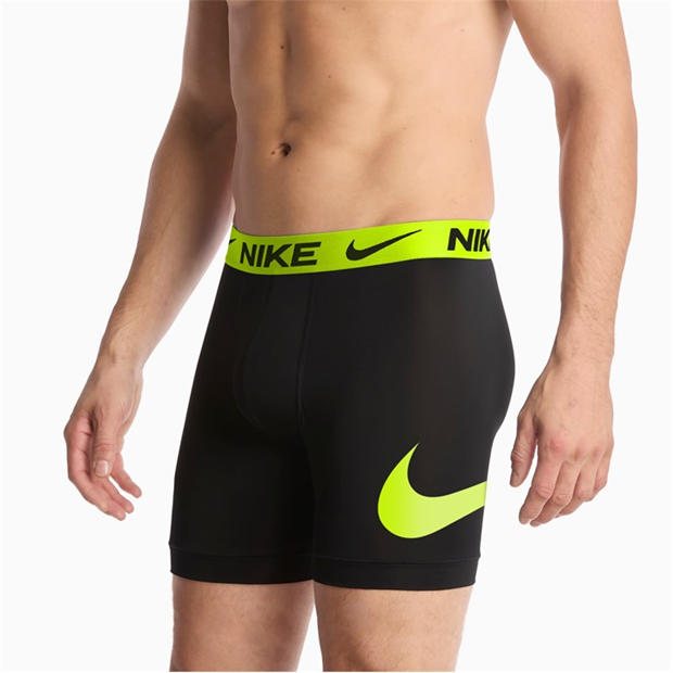Blk/Gry/Volt - Nike - 3 Pack Dri-FIT Boxer Shorts Mens