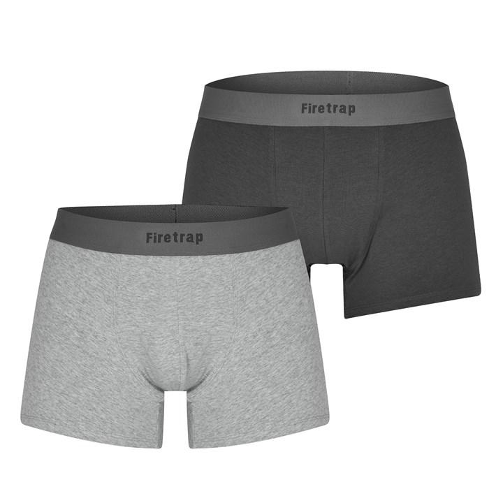 Firetrap Men's Grey 2 Pack Trunks in Size XS, Sports Direct