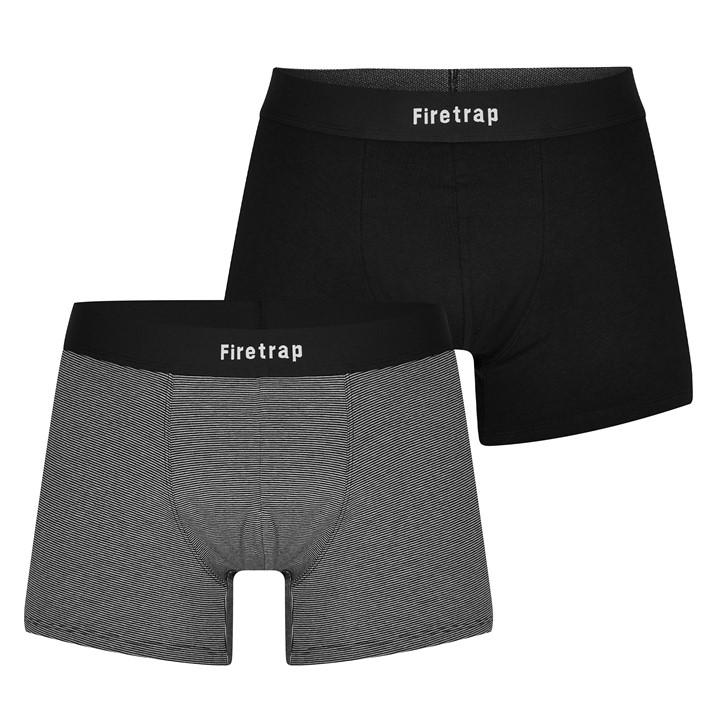 Firetrap Men' Grey 2 Pack Trunks in Size S, Sports Direct