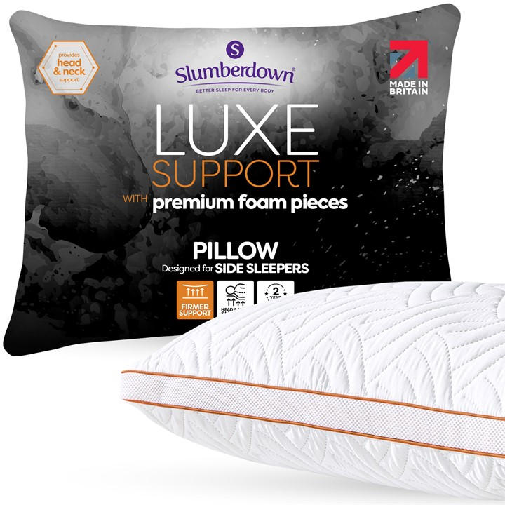 Slumberdown  White Memory Luxe Firm Support Pillow, Sports Direct