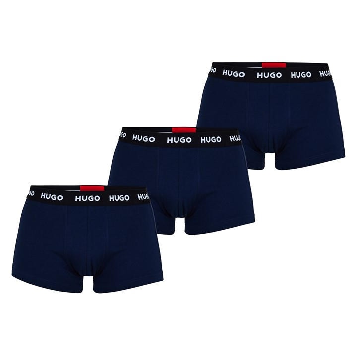 Hugo Men's Blue 3 Pack Trunks in Size XS, Sports Direct
