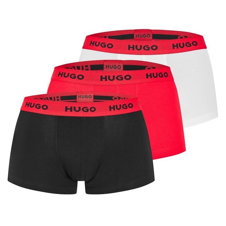 Hugo Men'  3 Pack Trunks in Size S, Sports Direct