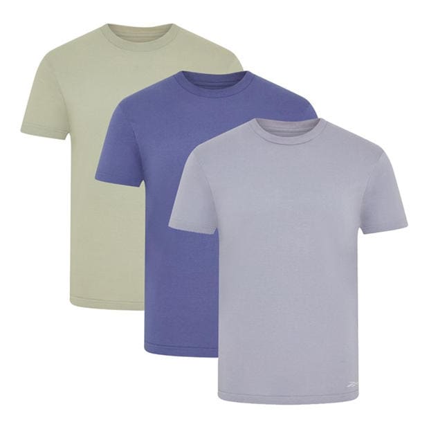 Blu/Gry/Grn - Reebok - Reebok Mens 3 Pack T Shirts Santo