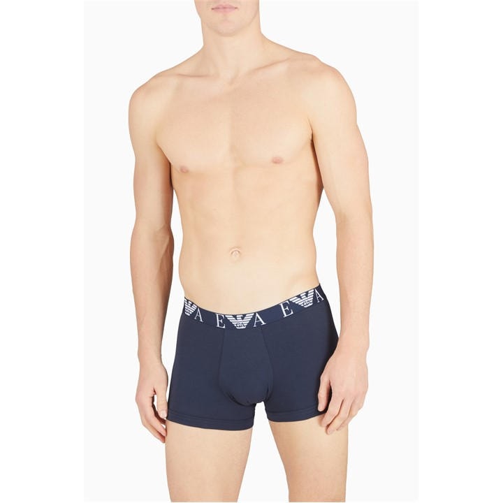 Emporio Armani Men's Green 3-Pack Logo Trunks in Size L, Sports Direct