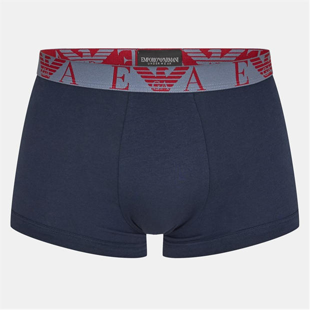 Blu/Red/Wht - EMPORIO ARMANI - 3-Pack Logo Trunks