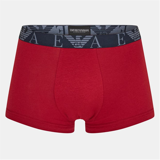 Blu/Red/Wht - EMPORIO ARMANI - 3-Pack Logo Trunks