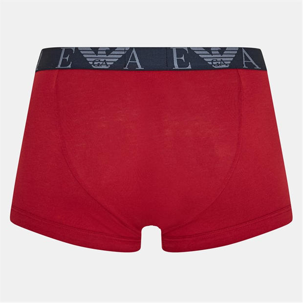 Blu/Red/Wht - EMPORIO ARMANI - 3-Pack Logo Trunks