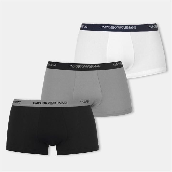 Emporio Armani Men's Black Core 3 Pack Boxer Shorts in Size XL, Sports Direct